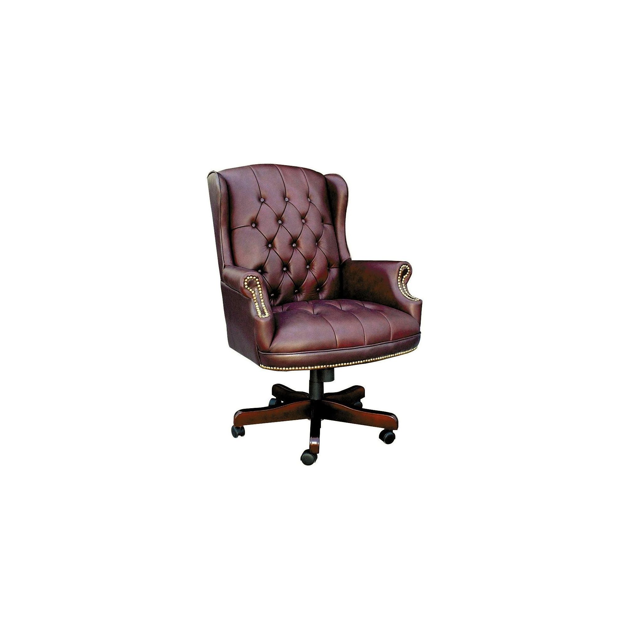 Modal Chairman Traditional Executive Swivel Chair - Burgundy at Tesco Direct