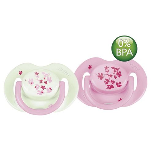 Image of Avent Soothers translucent 0-6mth X2