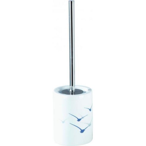 Image of Sanwood Mowe Toilet Brush Set - White/blue