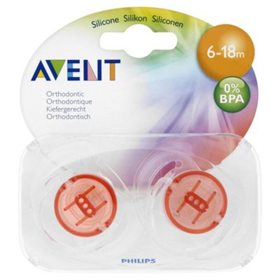 image 1 of Avent Soother Translucent 6-18 Mths