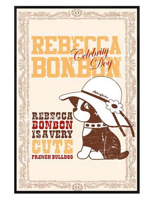 Image of Rebecca Bonbon Gloss Black Framed Celebrity Dog Poster
