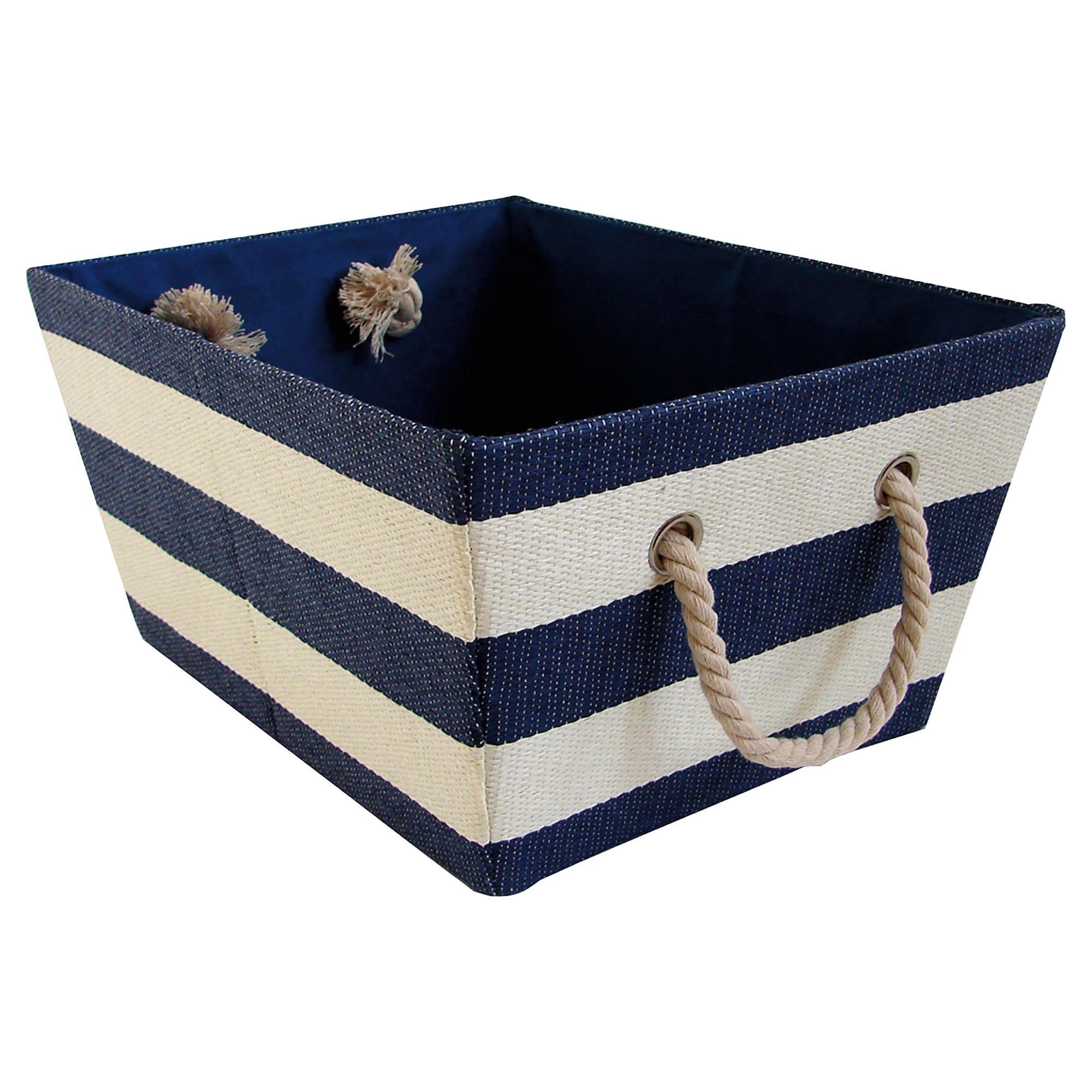Tesco Nautical Stripe Storage Basket Tesco Nautical Stripe Storage Basket
