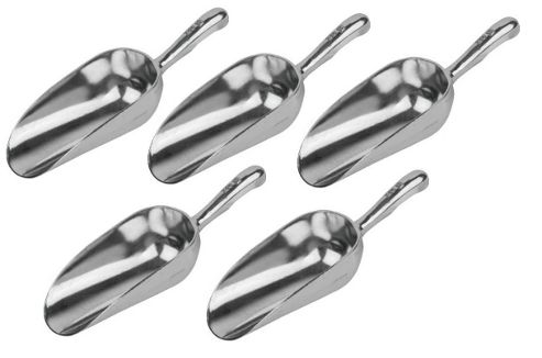 Image of 5 Pack Of Aluminium Ice / Sweet Scoops 5oz - Ideal For Candy / Bars, Weddings