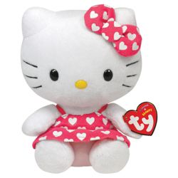 Ty Hello Kitty Heart Theme Beanie Baby Soft Toy, Assorted One Supplied