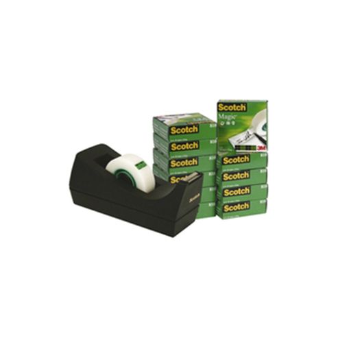 Image of Scotch Magic Tape 12 Rolls And A Free Dispenser 19mmx33m Ref Sm12