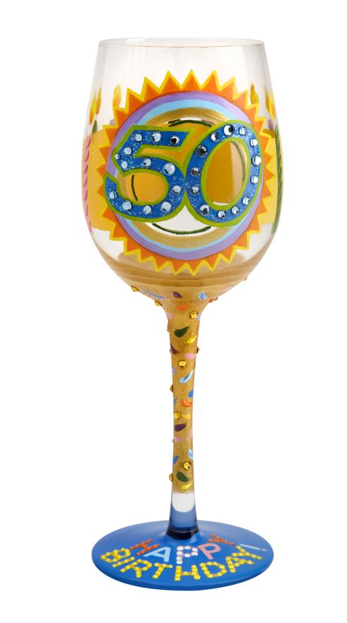 Image of Lolita Wine Glass - 50th Birthday