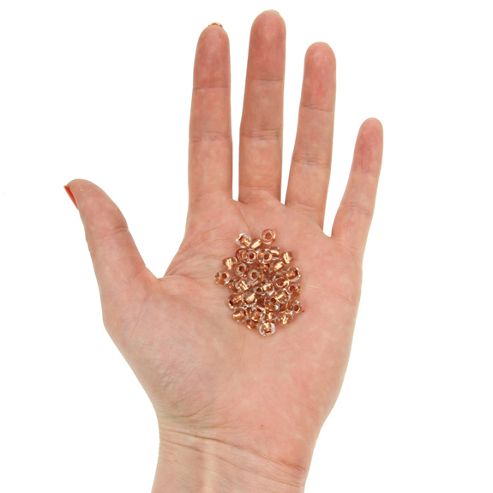 Image of Czech Seed Bead 2/0 Crystal/copper Lined