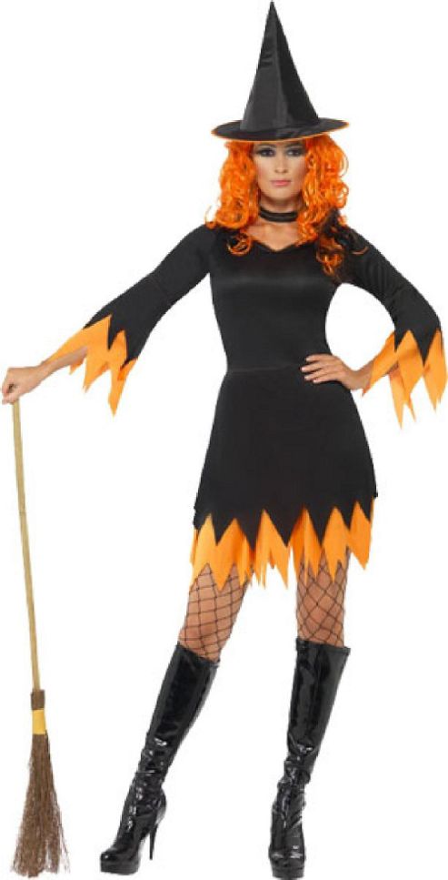 Image of Orange Witch - Adult Costume Size: 12-14