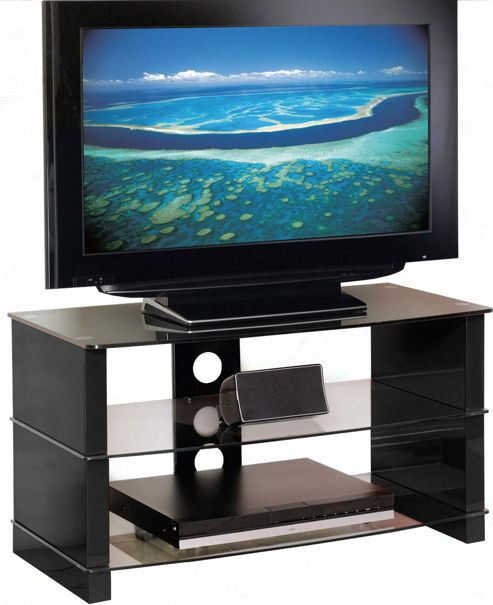 Image of Peerless Manhattan 800 Black Tv Stand