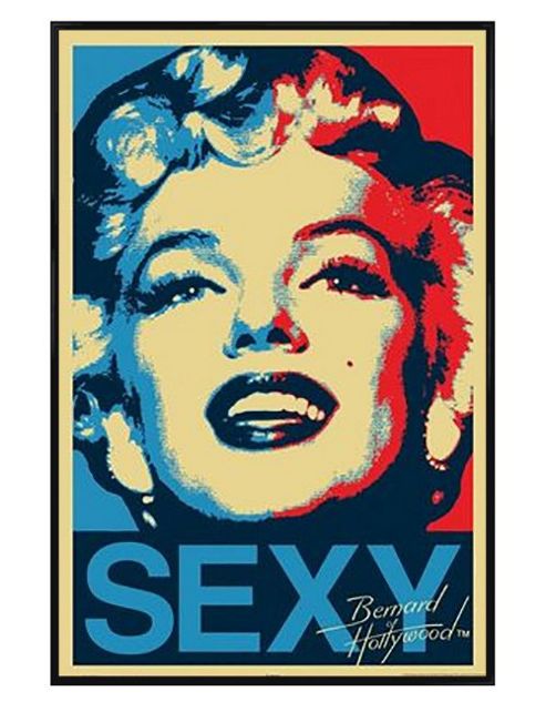 Image of Marilyn Monroe Gloss Black Framed Sexy Poster