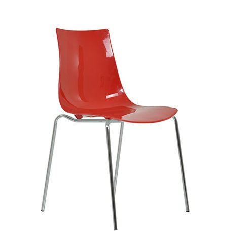 Image of Odense Gel Plastic Dining Chair Red