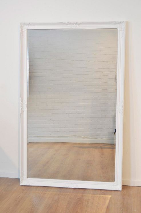 Buy Extra Large White Full Length Antique Bevelled Wall Mirror ...