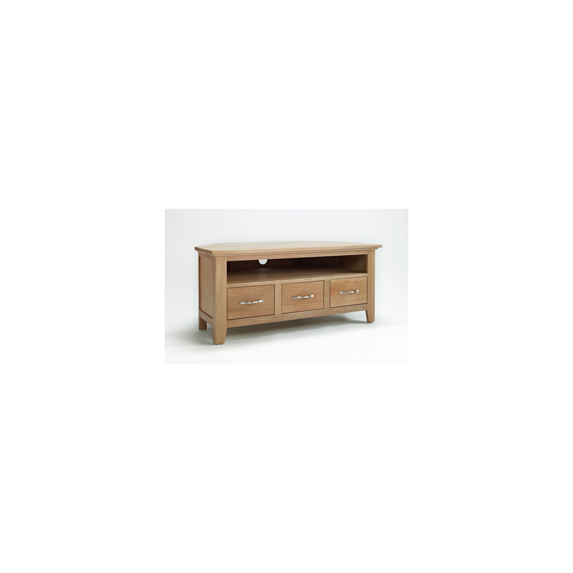 Ametis Cambridge Oak Corner TV/Video Unit at Tesco Direct