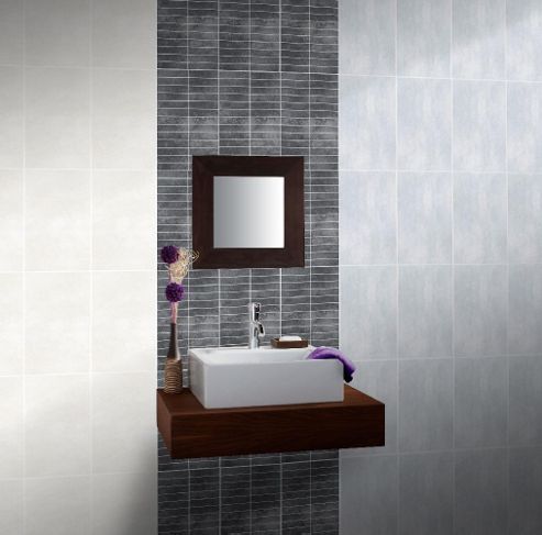 Image of Home City Grey Wall Ceramic Tile 248x398 Box Of 10 (0.99 M-- / Box)