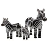 F&F Home Global Objet Set of 3 Zebras