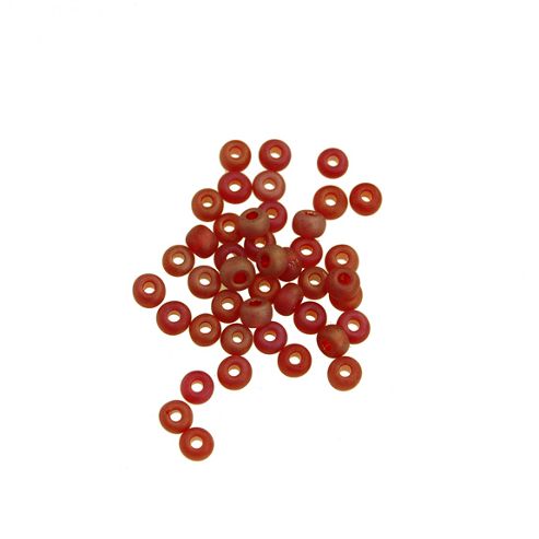 Image of Czech Seed Bead 2/0 Tr Dark Red Ab Matt