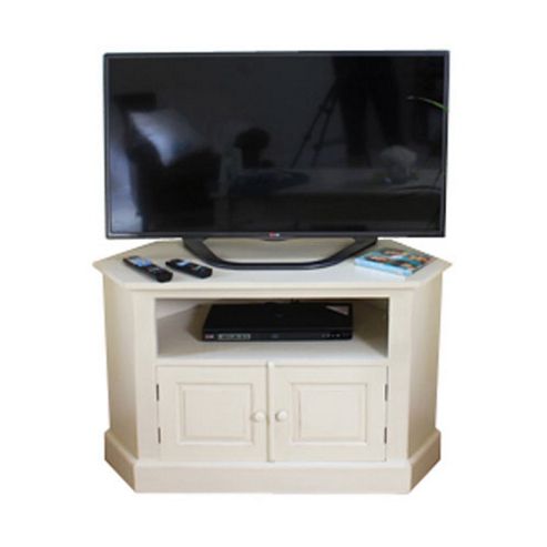 Image of Cadence Solid Mahogany Corner Tv Cabinet