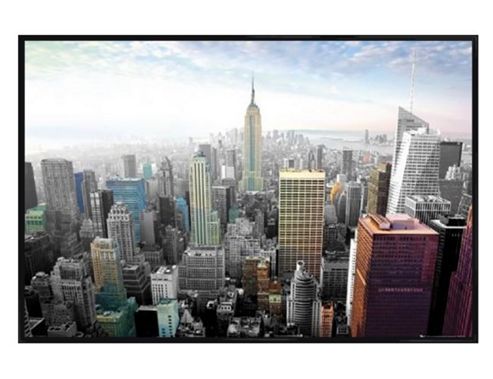 Image of New York City Gloss Black Framed New York Cityscape Poster