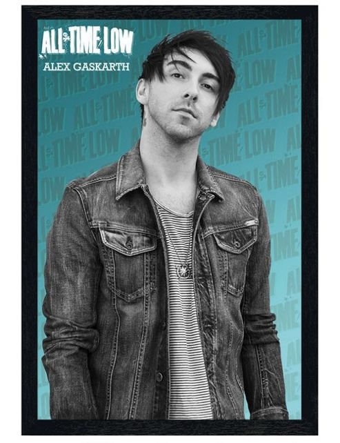 Image of Black Wooden Framed All Time Low Alex Poster