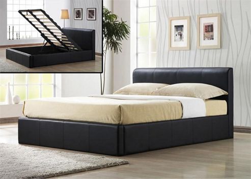 Image of House Additions Ottoman Storage Bed Frame - Small Double (4')