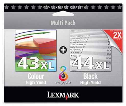 Image of Lexmark Twin-pack 44xl, 43xl Black And Colour Print Cartridges
