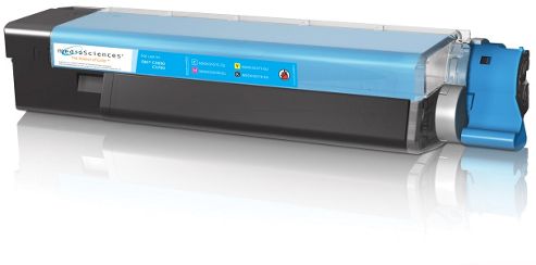 Image of Media Sciences - Oki 43381907 Compatible Cyan Toner Cartridge (2000 Pages)