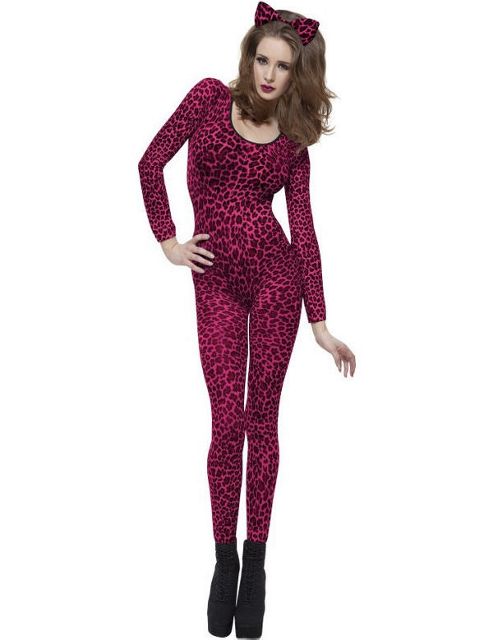 Image of Leopard Catsuit (pink)