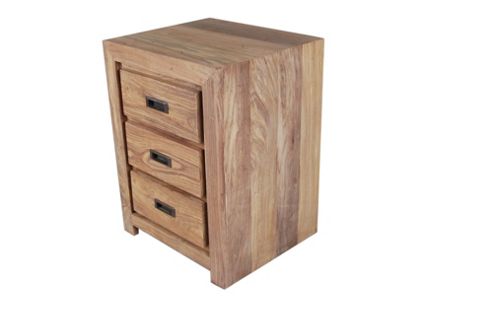 Image of Wiseaction Lingfield 3 Drawer Bedside Table