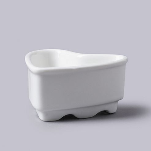 Image of Porcelain Heart Cover De Creme White