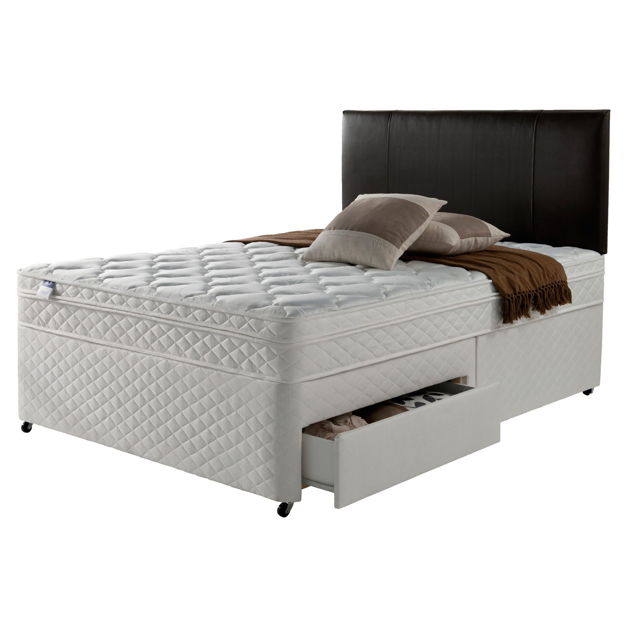 Silentnight Miracoil Comfort Memory 4 Drawer King Size Divan at Tesco Direct