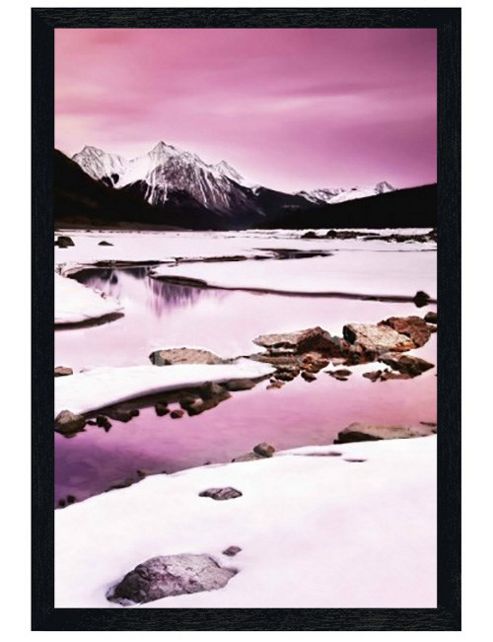 Image of Chris Knorr Black Wooden Framed Snow Covered Mountain Poster