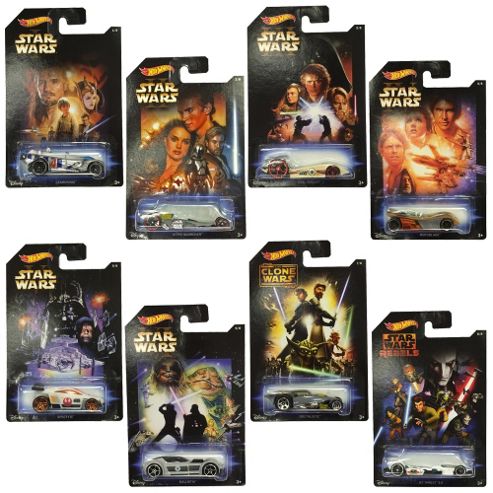 Image of Hot Wheels Star Wars Diecast Cars Complete Set Of 8