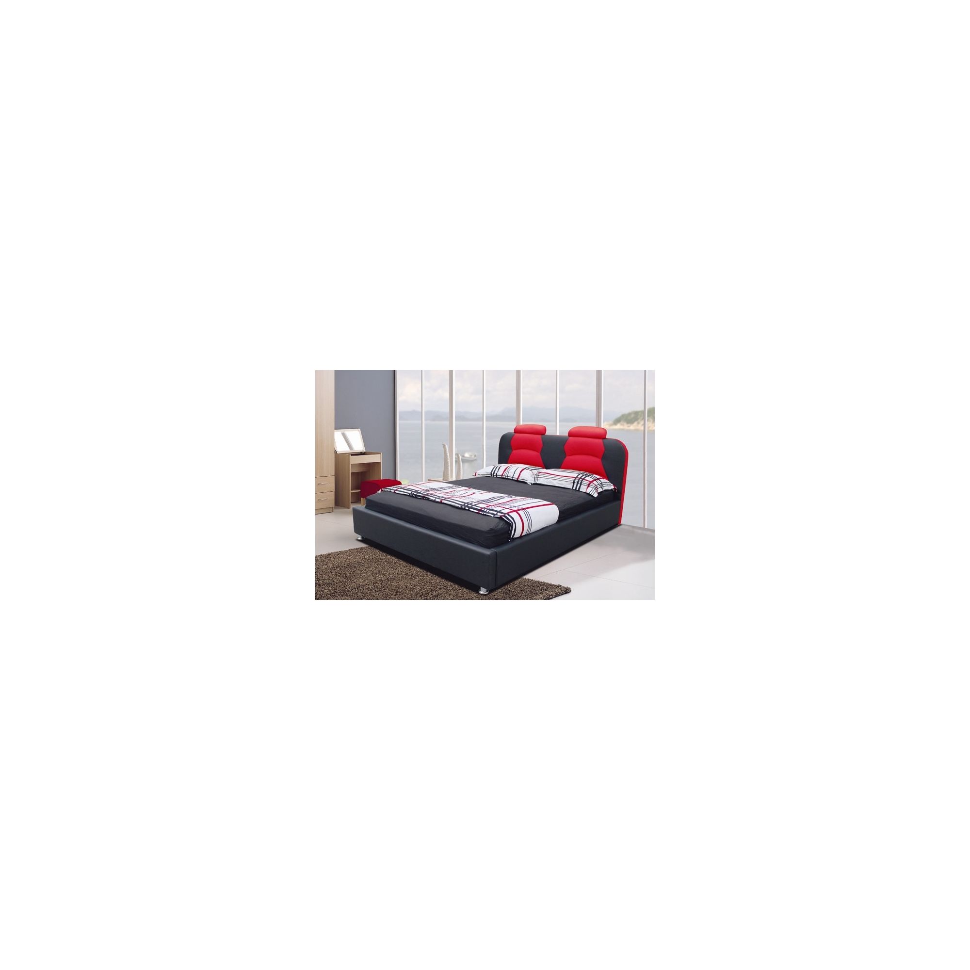 Giomani Designs Designer Double Bed - Red / Black at Tesco Direct