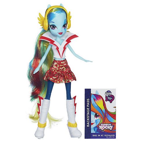 Image of My Little Pony Equestria Girls Doll - Rainbow Rocks Rainbow Dash