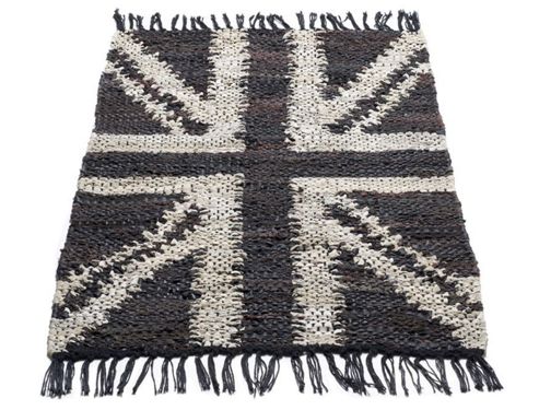 Image of Rug Solid Beige Flag Rug - 90cm X 60cm (2 Ft 11.5 In X 1 Ft 11.5 In)