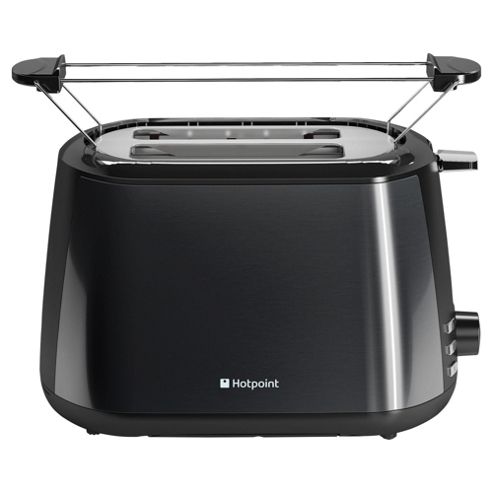 Image of Hotpoint Black Stainless Steel 2 Slice Toaster