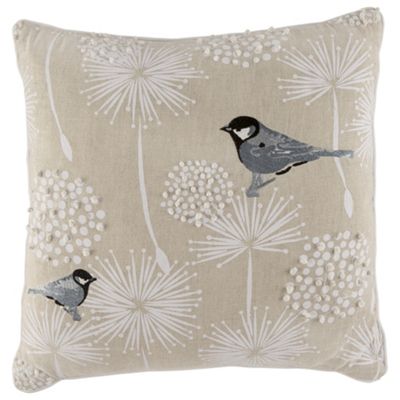 Buy Tesco Embroidered Bird Cushion, Multicoloured From Our Cushions ...