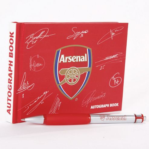Image of Arsenal F.c Officially Licensed Autograph Book And Pen Set