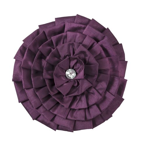 Image of Catherine Lansfield Home Diamond Pleats Cushion Plum Cushion