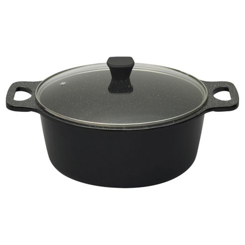 Image of Prestige Stone Quartz 6l Casserole Dish With Lid, Cast Aluminium, 28cm