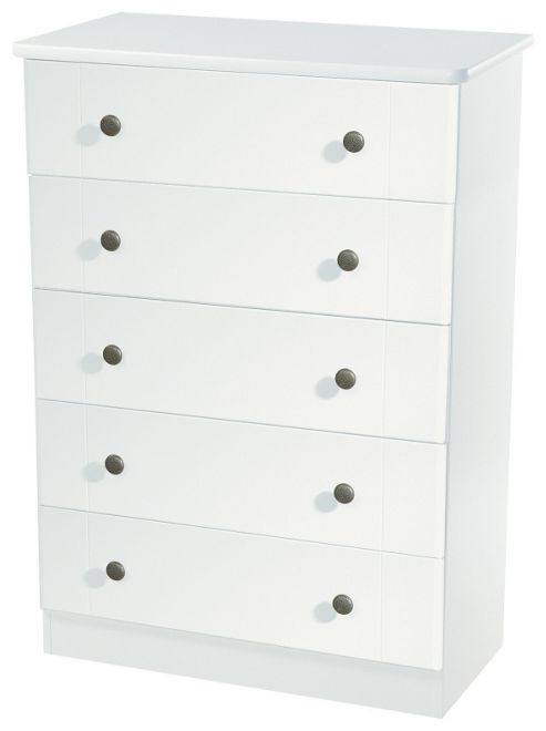 Image of Welcome Furniture Kingston 5 Drawer Chest - White