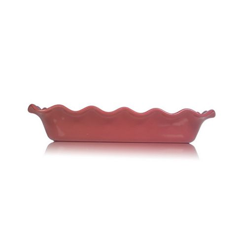 Image of Emile Henry Large Ruffled Rectangular Baker Dish, Framboise