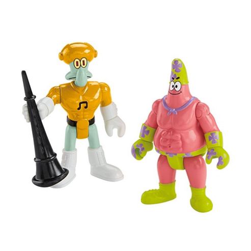 Image of Fisher-price Imaginext Nickelodeon Spongebob Movie (2-pack), Mr. Superawesomeness And Sour Note Figures