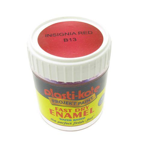 Image of Plasti-kote Brush On Water Based Enamel - Insignia Red 59ml