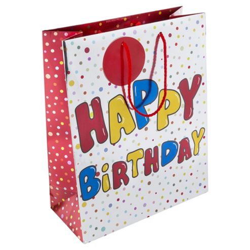 Image of Happy Birthday Foil Bag Large
