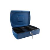 Q-Connect Cash Box 12 inch Blue