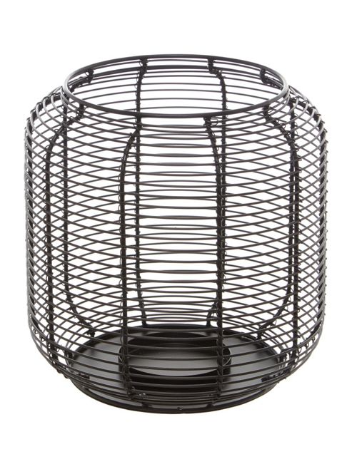 Image of Linea Black Horizontal Wire Lantern