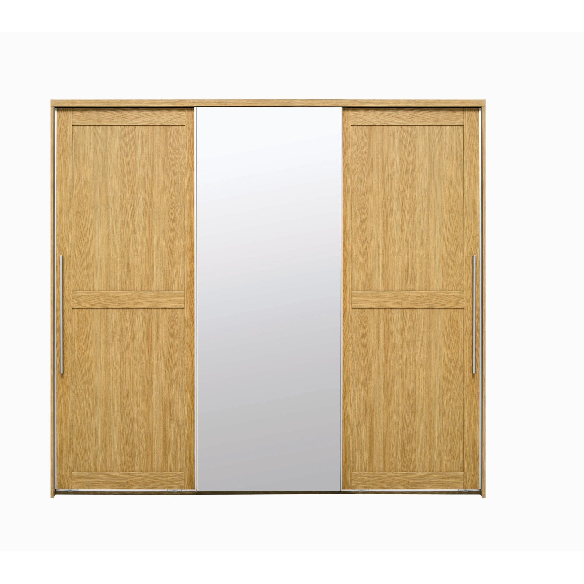 Caxton Melody 3 Door Mirrored Sliding Wardrobe in Natural Oak at Tesco Direct