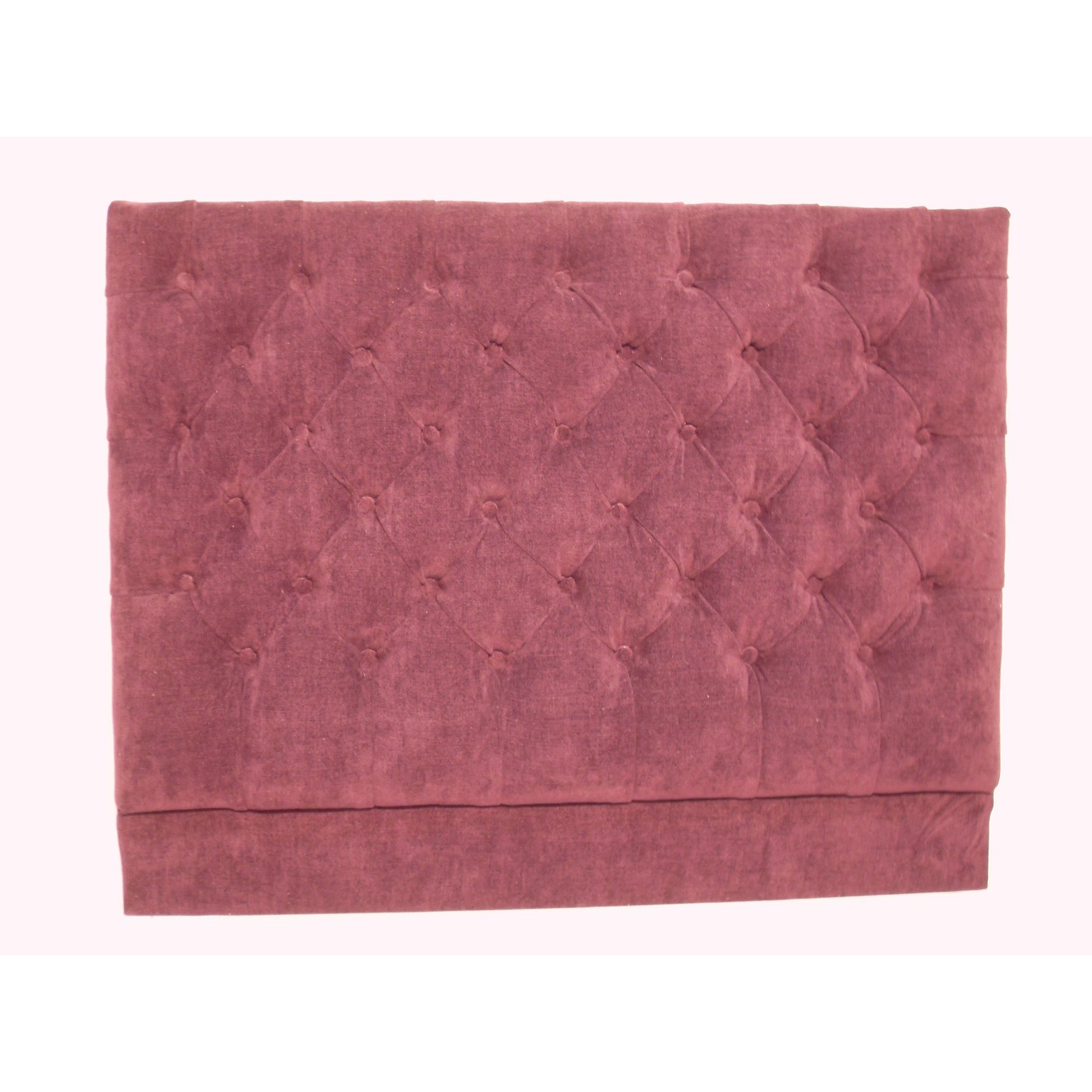 Headboard Solutions Deep Buttoned Headboard - Apollo Dewberry - Double at Tesco Direct