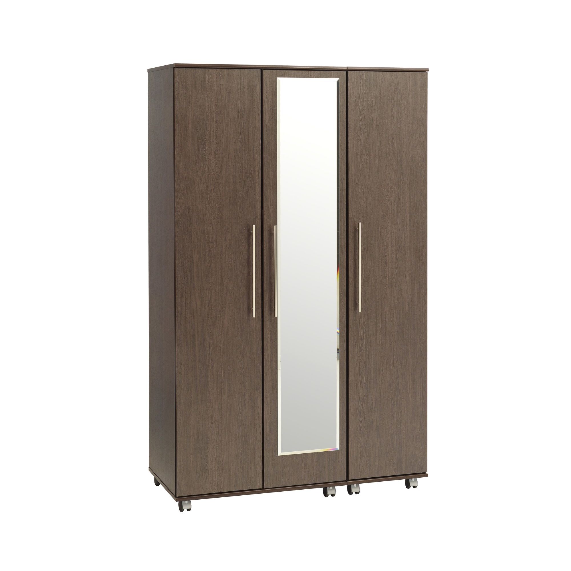 Ideal Furniture New York Mirror Wardrobe - Beech at Tesco Direct